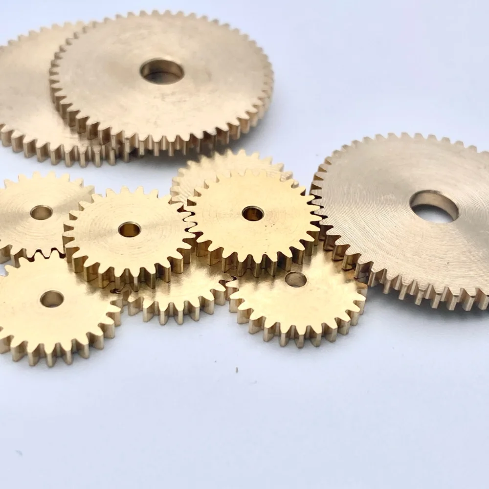 Electric Bike Gear Motor Gear Transmission Gear Electric Chain Saw Gear Cassette Deck Tape Gear Precision 0.5M 18/20/22/24/25/26/28/30/32/36/40/44/50 Teeth Thickness 2mm Copper Small Model Gear HOLE 2/3/4/5mm Hole