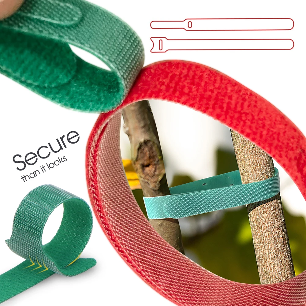 Lot De 100 Attaches Réutilisables (cravates) - Nylon - Noires, Blanches, Vertes - Larg. 1"