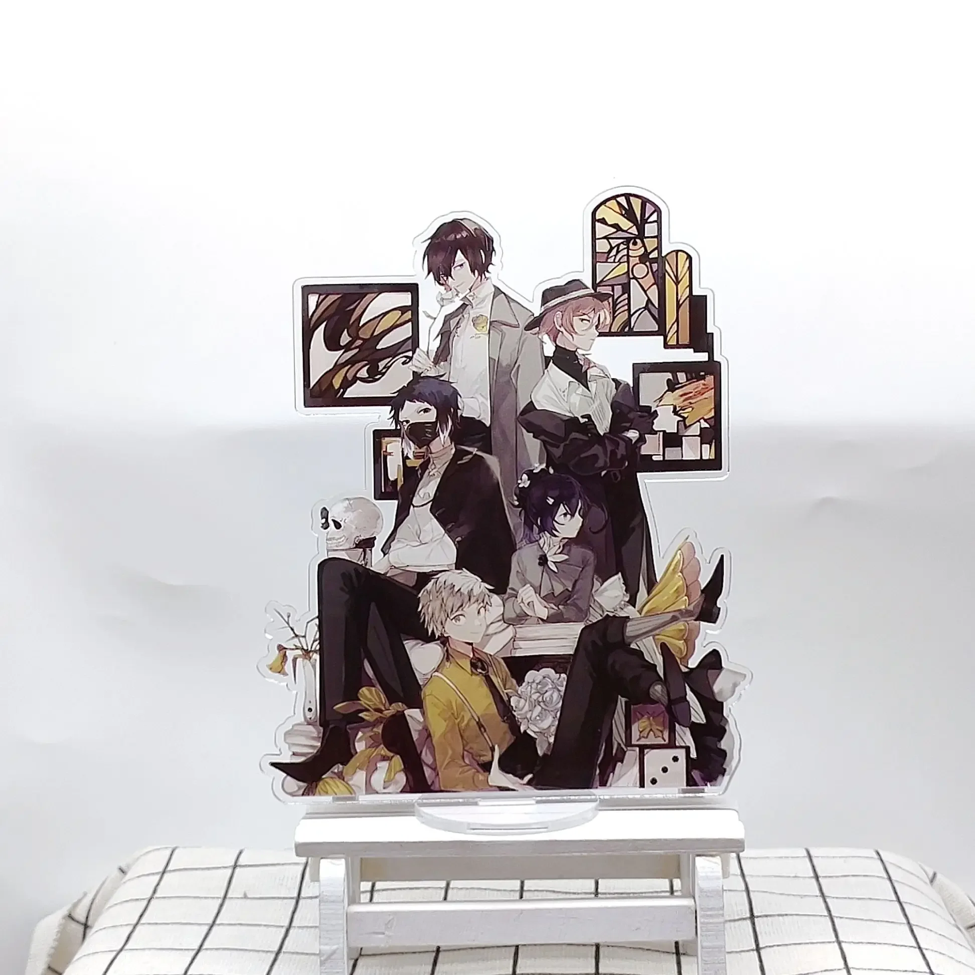 Figura Bungo Stray Dogs 10 Cm Dazai Osamu E Nakajima Atsushi, Modello Con Visi Cambiabili, PVC, Regalo Collezionisti