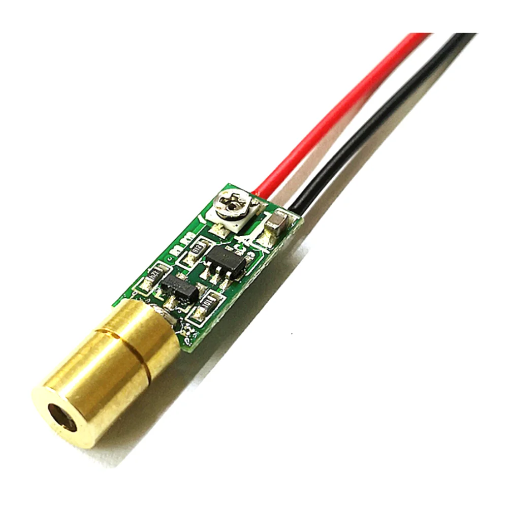Mini Brass 515nm 520nm 5mW Green Laser Dot Module DC3V Driver Out 6*10mm