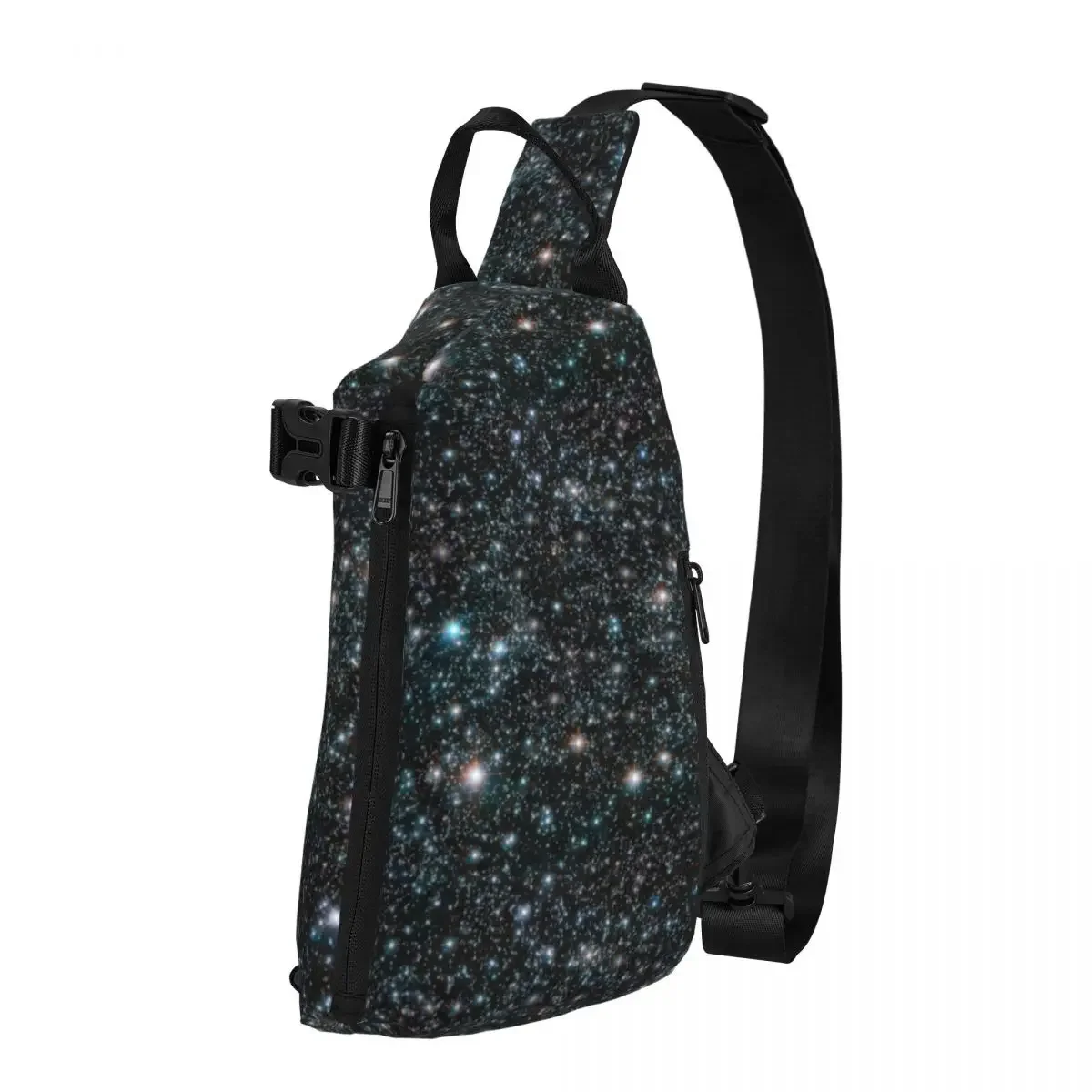 

Galaxy Stars Chest Bags Men Stars Cosmic Outer Space Universe Black Trip Shoulder Bag Casual Print Small Bag Outdoor Sling Bags