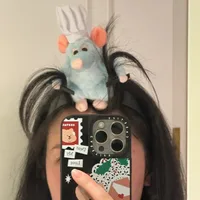 Ratatouille Mouse Head Hairband Capybara Funny Plush Hair Hoop Halloween Decor Capibara Women Hair Band Makeup Headdress Hairpin 1