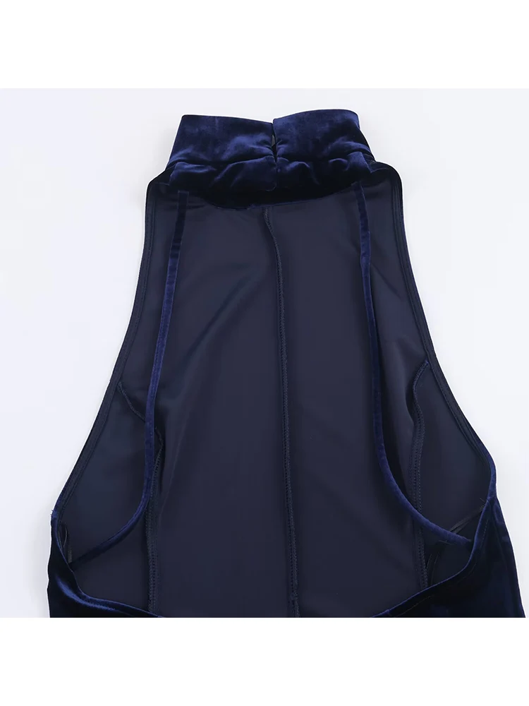 Chic Women Backless Dress Sexy Off Shoulder Halter Turtleneck Skinny Evening Long Dress Lady Elegant Fashion Party Clothing