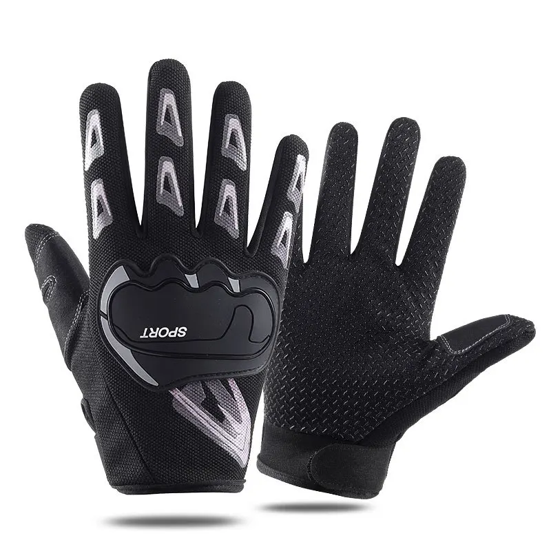 Motorcycle Full Finger Gloves For Men Women Shockproof Non-slip Outdoor Fitness Cycling