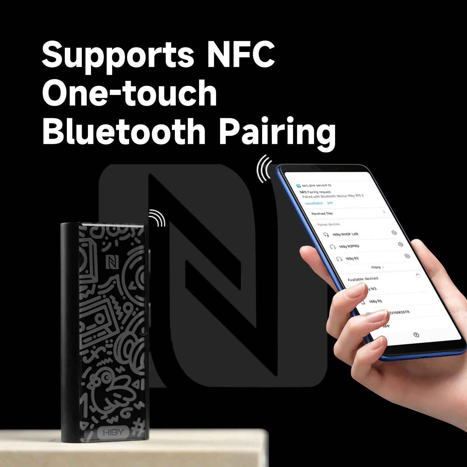 HiBy 무선 블루투스 디코더 헤드폰 앰프, AMP 카플레이, NFC CVC 마이크, 안드로이드 iOS용, USB C 타입 DAC 동글, W3 II/W3 GEN 2