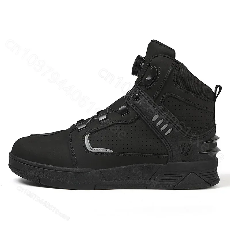 Motorcycle Boots Men Biker Shoes Moto Sneaker Microfiber Leather Adventure Motocross Shoes Anti-slip Motorcycle Equipment