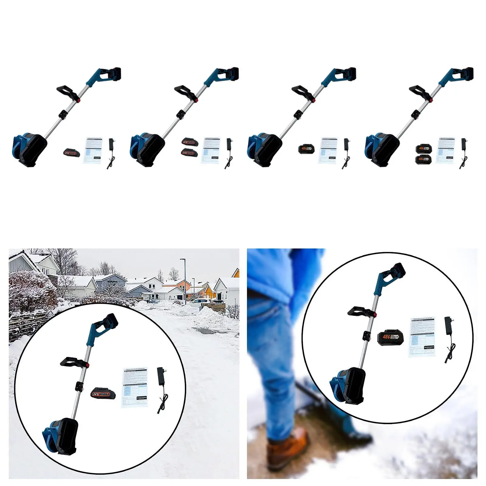 Electric Snow Blower Snow Clearing Metal Household Efficient Snow Remover Snow for Pavement Clearing Outdoor Sidewalks 3