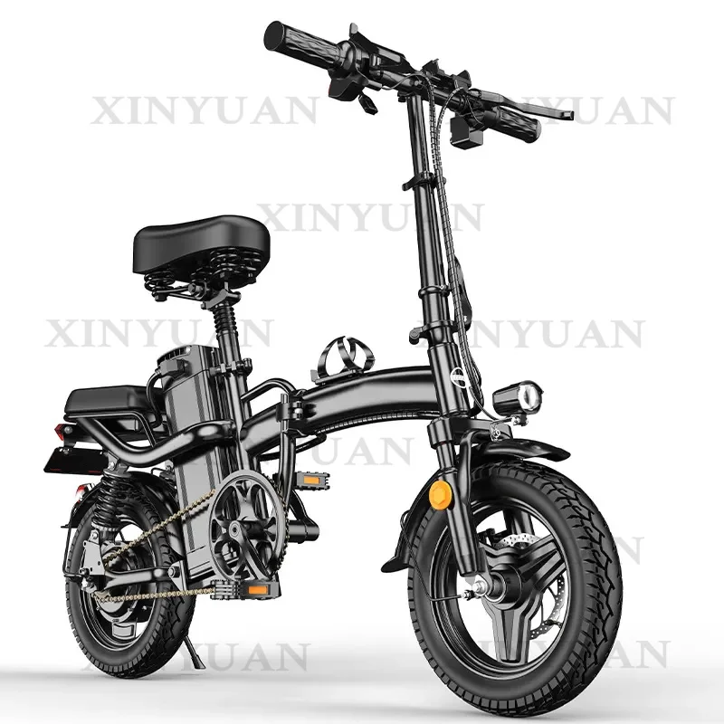 전기 접이식 자전거 Ebike T5 450W 48V 20Mph 접이식 10.4Ah 장거리 14인치 하이브리드 자전거