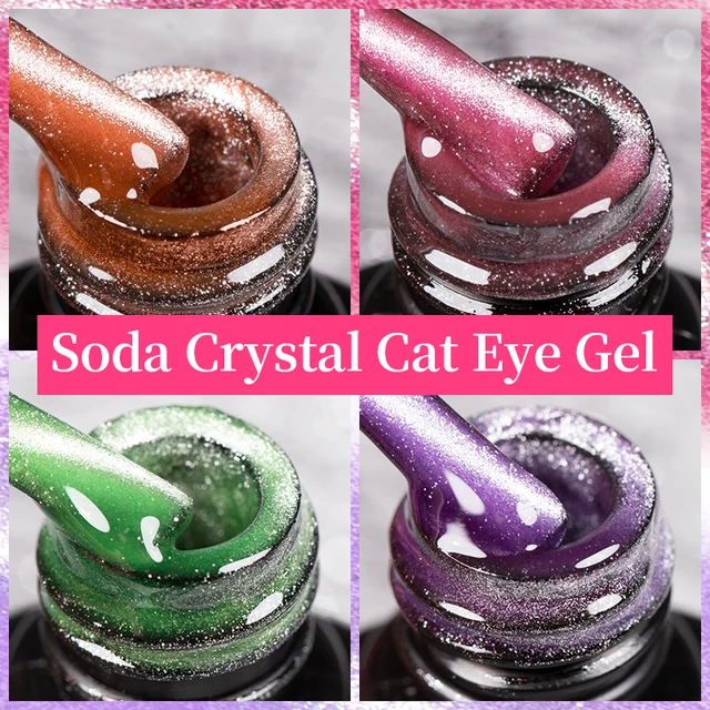 BOZLIN Super Shine Soda Crystal Cat Eye Magnetic UV Nail Gel