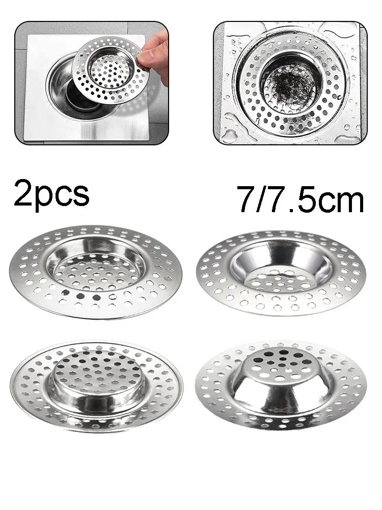 Kitchen Sink Filter Stainless Steel Mesh Sink Strainer Filter 2PCS Bathroom Strainer Drain Hole Trap Waste Screen sink filter,kitchen sink filter,sink strainer,kitchen sink strainer