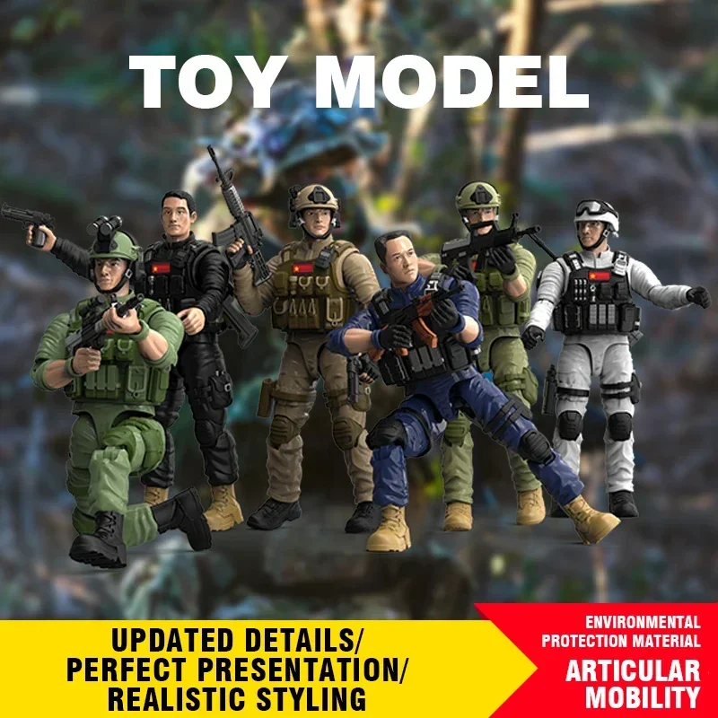 Movable Soldier Action Figure Toy with 15 Joints for Kids