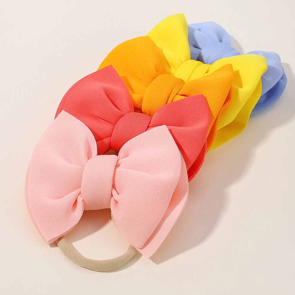 Baby Girl Bows Headband Newborn Turban Big Hairband Accessory Kids HairBand Outdoor Toddler Children HeadWrap Hair Accessories winter cartoon bear gloves baby boy girl thick full finger mittens toddler warm fleece gloves touch screen knit mittens 1 4years