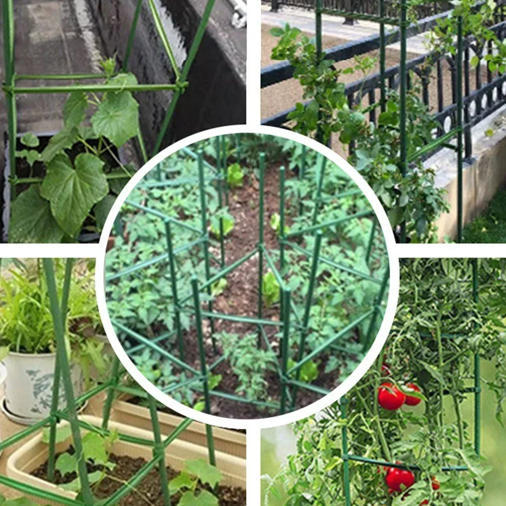 10Pcs Plant Support Climbing Vine Bracket Clip Awning Pillar Accessories Quickly Set Up Plant Steel Pipe Bracket Garden Support Plant Clips Plastic Plant Clips Plant Support Connector
