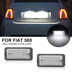 2x For Fiat Abarth 500 595 695 500C 595C 695C 312 2007-2020 White LED License Plate Lights Number Lamp OEM#:51800482