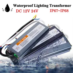 Waterproof Outdoor LED Lighting Power Supply - IP67/IP68, 12V/24V, 10W to 300W - DC 24V