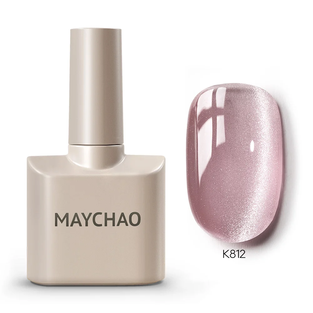 MAYCHAO Cherry Red Glossy Gel Nail Polish – 12ml Semi-Permanent Soak Off UV LED Frosted Finish