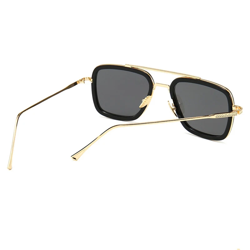 Tony Stark Robert Downey Men Women Sunglasses Square Frame Transparent Lenses Sun Glasses Male Ladies Eyewear Free_voghion.com