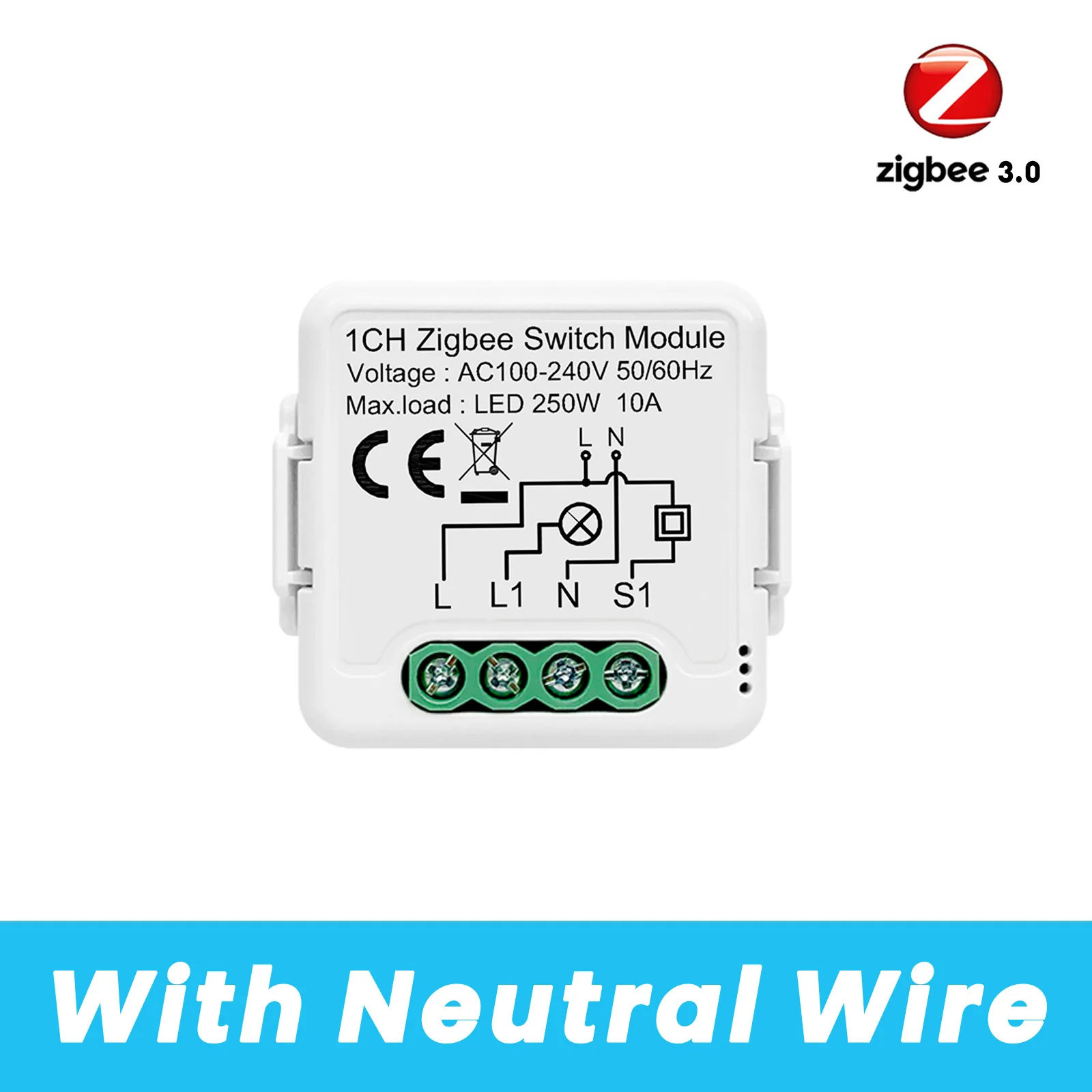 Todos] en un punto muerto sin y con cable neutro, sin un condensador,  Zigbee Smart El interruptor de luz Smartlife Tuya Alexa Google Portada -  China Interruptor de WiFi, Smart Switch