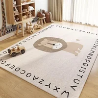 Cartoon Cute Beige Carpet for Living Room Bedroom Children's Room Crawling Mat Baby Game Blanket Washable Dirty Resistant Rugs 1