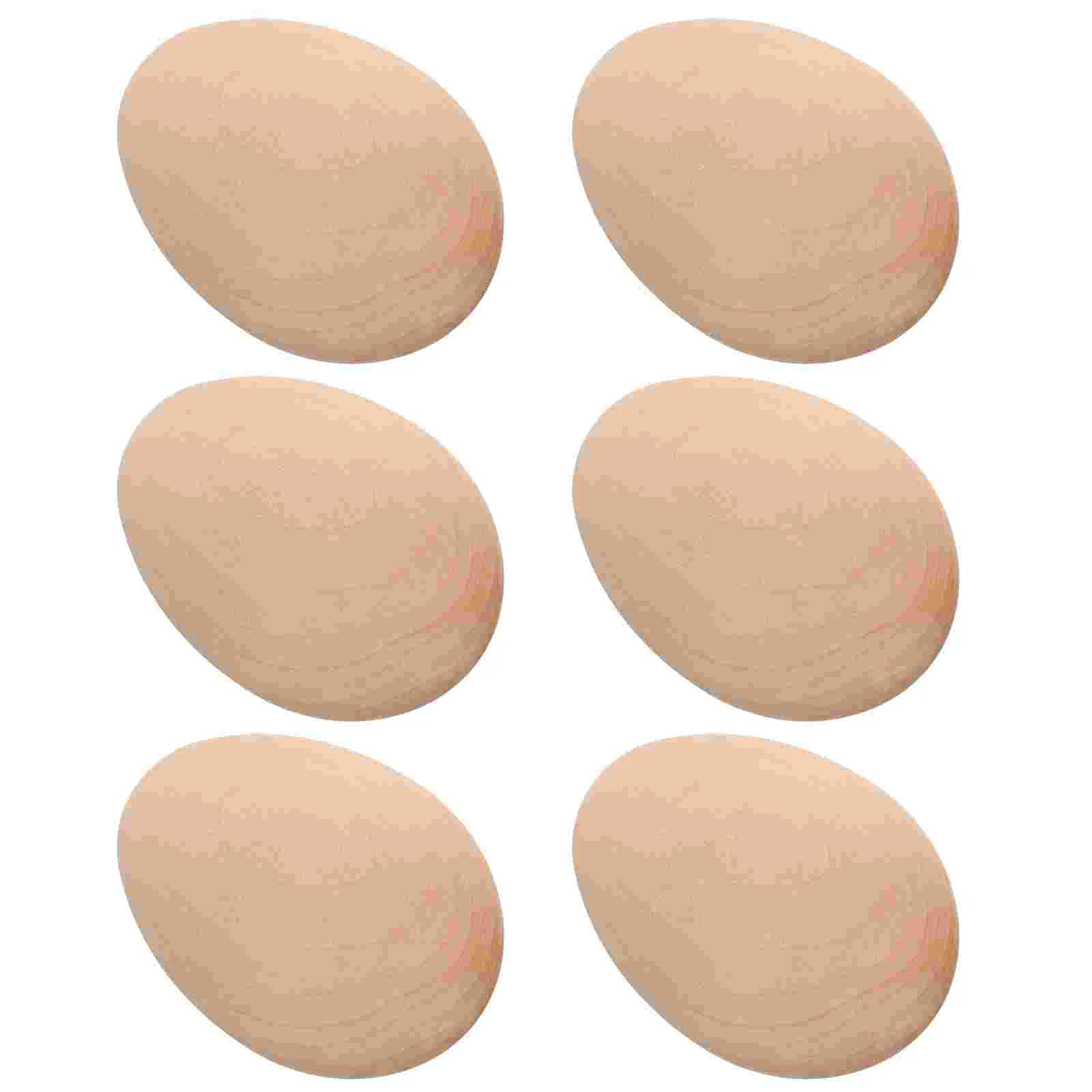 

6Pcs Artificial Eggs DIY Wood Eggs Fake Eggs Artificial Chicken Egg DIY Fake Egg Decorations
