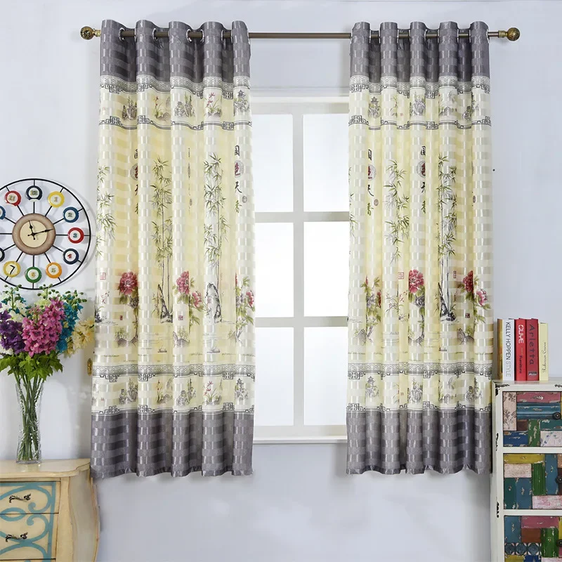 19 Models Short Pastoral Semi-shade Curtains For Living Room Kitchen Bedroom Window