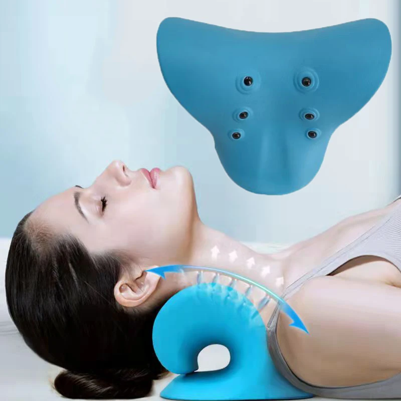 

Magnetic Therapy Neck Stretcher Pillow Relaxer Shoulder Cervical Chiropractic Traction Device for Pain Relief Spine Correction