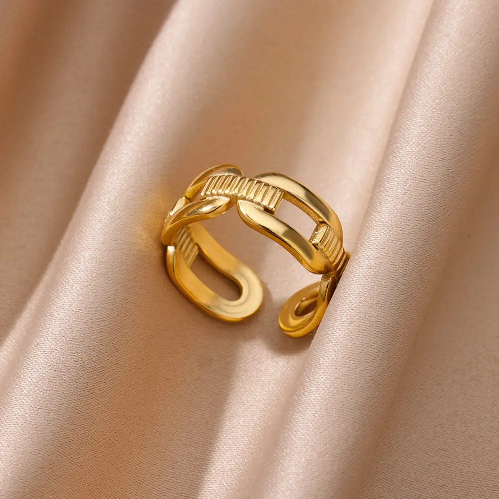 Fashion rings for women, silver stainless steel