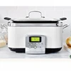 8 in 1 Electric Slow Cooker Dishwasher Safe Lid and Removable Pot Non-stick Multi-function Cooker Fry Saute Steam Basket White 2