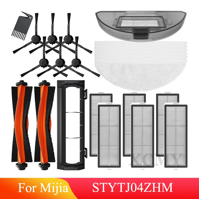 

For XiaoMi Mijia STYTJ04ZHM Robot Vacuum Mop Ultra Slim Side / Main Brush Mop Cloth HEPA Filter Brush Cover Dust Box Spare Parts