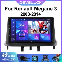 Radio Multimedia con GPS para coche, Radio con reproductor de vídeo, Android 10, 2Din, DVD, para Renault Megane 3 Fluence 2008-2010 2011 2012 2013