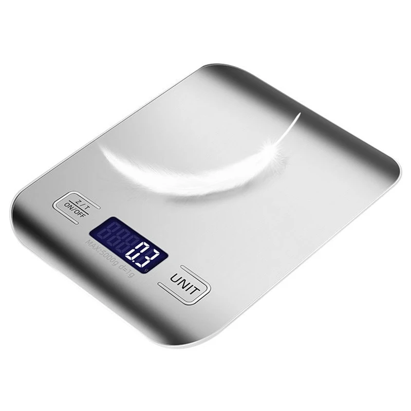 CO-Z 11lb / 5kg Digital Kitchen Food Scale Stainless Steel Platform with LCD