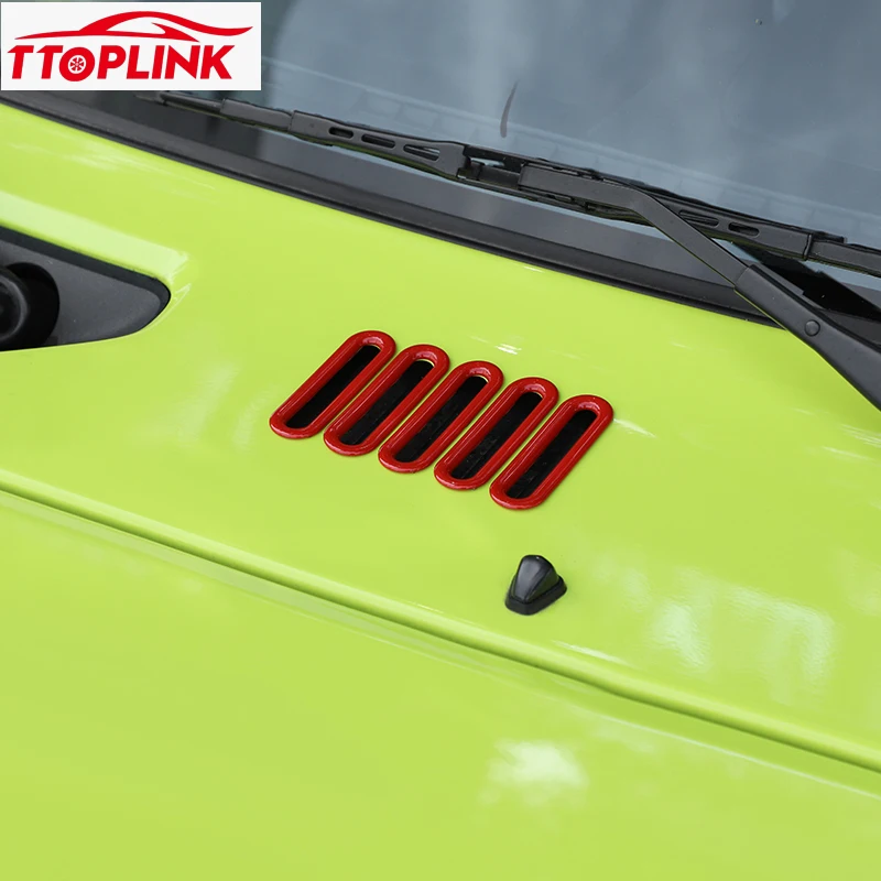 스즈키 짐니 2019 업 자동차 액세서리 용 ABS 외장 엔진 후드 공기 흡입구 장식 링 커버