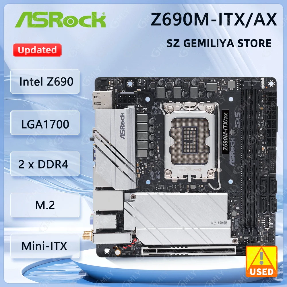 Core i7 12700k、AsRock Z690M-ITX/ax ASRock Z690M-ITX/ax Intel LGA 1700 Mini-ITX Motherboard - Micro Center