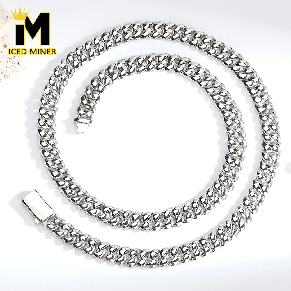 

10mm Bling Iced Out Cuban Link Chain Necklaces for Men Women Shine Miami Chain Hip Hop Jewelry Free Shipping