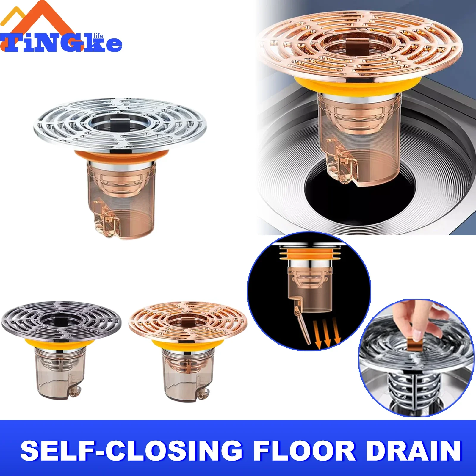 

Magnetic Self-Closing Odor and Insect Proof Floor Drain Core Anti Blocking Filter Screen Bathroom Toilet Sewer Drain Tools