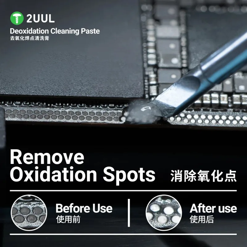 2UUL SC15 휴대 전화 용 탈산 솔더 조인트 플럭스 청소 붙여 넣기 전자 용접 도크 커넥터 수리 도구 세트