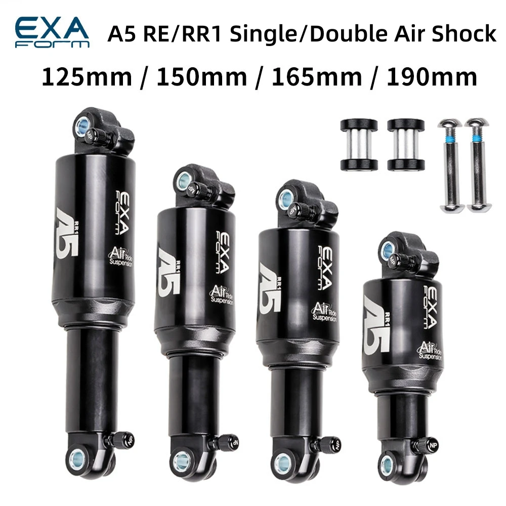 

KS EXA A5-RE/RR1 MTB Bicycle Air Shock Absorber 125/150/165/190mm Single/Dual Air Chamber Rear Absorber Shock For Scooter E-bike