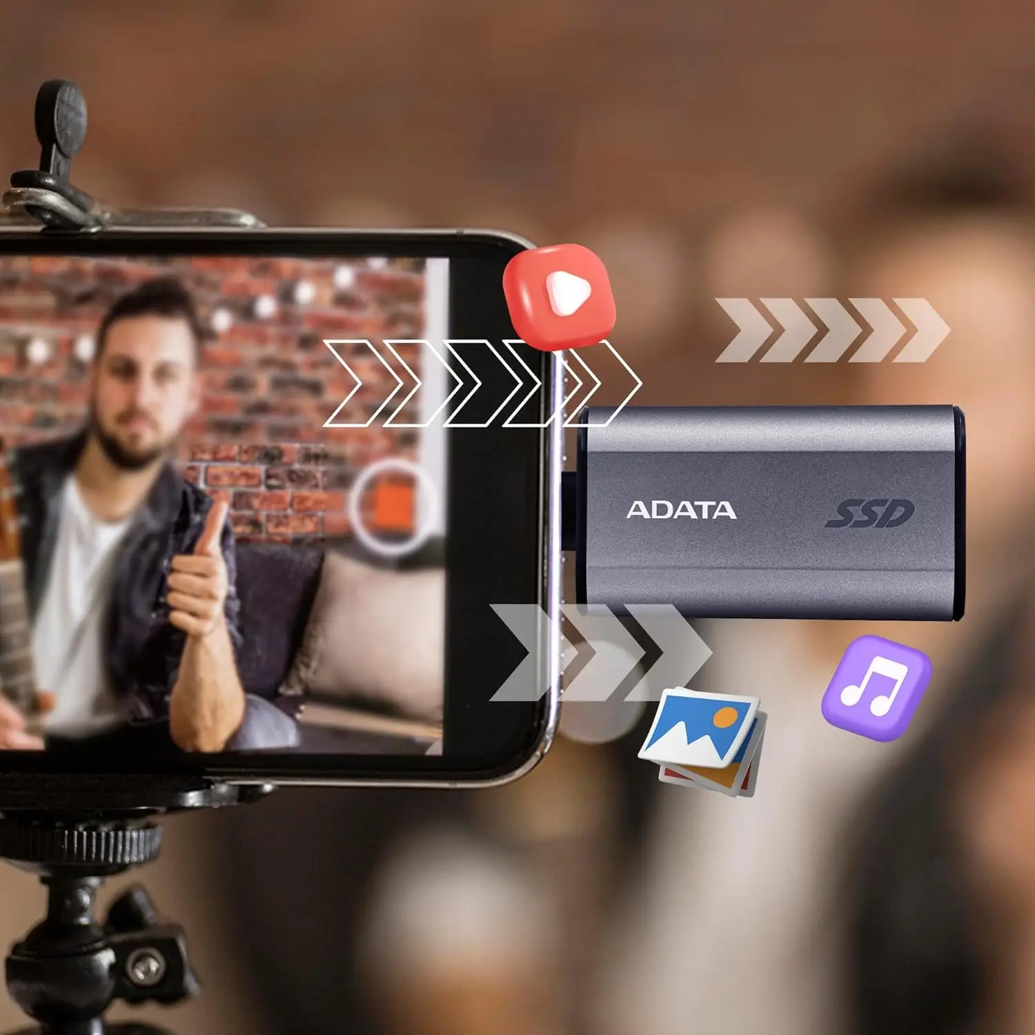 ADATA SC750 휴대용 SSD, 500GB/1000GB/2000GB 외장형 솔리드 스테이트 드라이브, USB 타입-C 3.2 Gen 2 (3.1 Gen 2), 블랙 티타늄