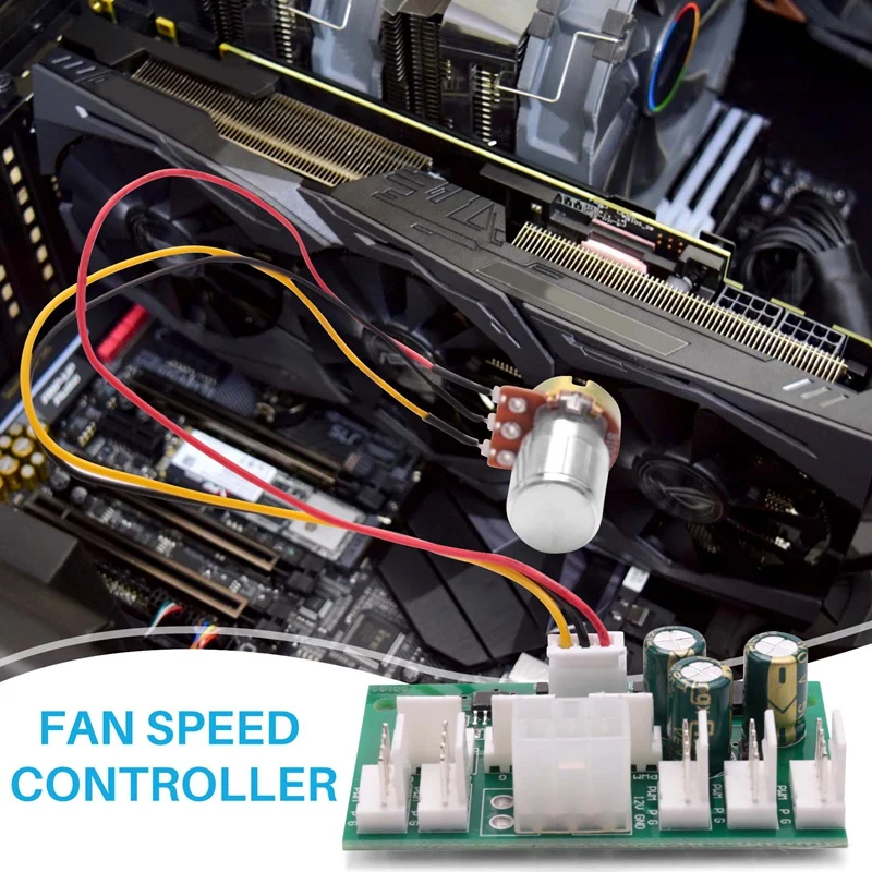 Computer Case Miner Fan Speed Controller 8-Channel Fan Hub PWM High-Power Violent Controller Speed Governor
