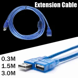 USB 2.0 Extension Cable - Male to Female Data Sync Extender Cord - 0.3m