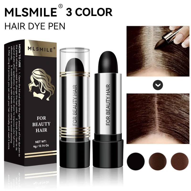 Hair Dye Stick Black Brown One-off Temporary Coloring Cover White Hairs Hairline Disposable Lipstick Smear Type