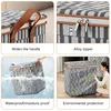 180L Storage Clothes Bins with Fabric Houndstooth Lids Container Organizers Saving Space Bags Quilt Wardrobe Bag Closet Handle 5