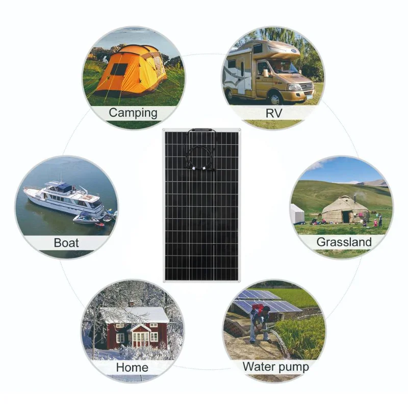 300W Solar Panel Kit Charge for 12V Battery Protable Flexible Solar Cells Battery Charger for Camping Car Yacht RV Mobile Phone