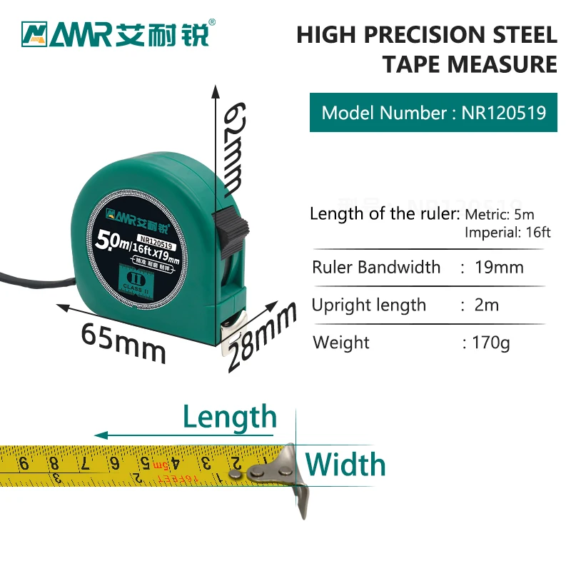 Heavy-Duty Double-Sided Steel Measuring Tape for Woodworking and Construction