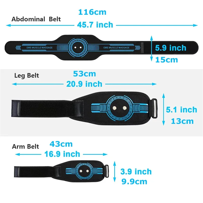 Smart Muscle Stimulator Abs Trainer Abdominal Toning Belt Muscle Toner Body Slimming Weight Loss Home Gym Fitness Equiment