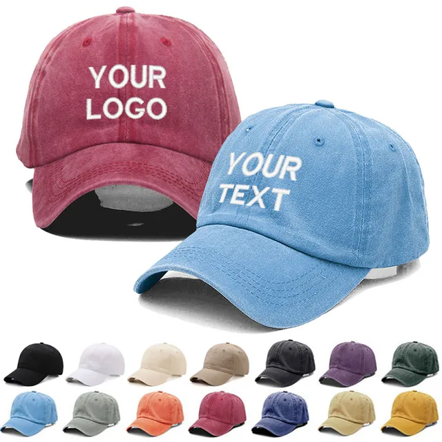 Custom Embroidered Vintage Washed Baseball Cap