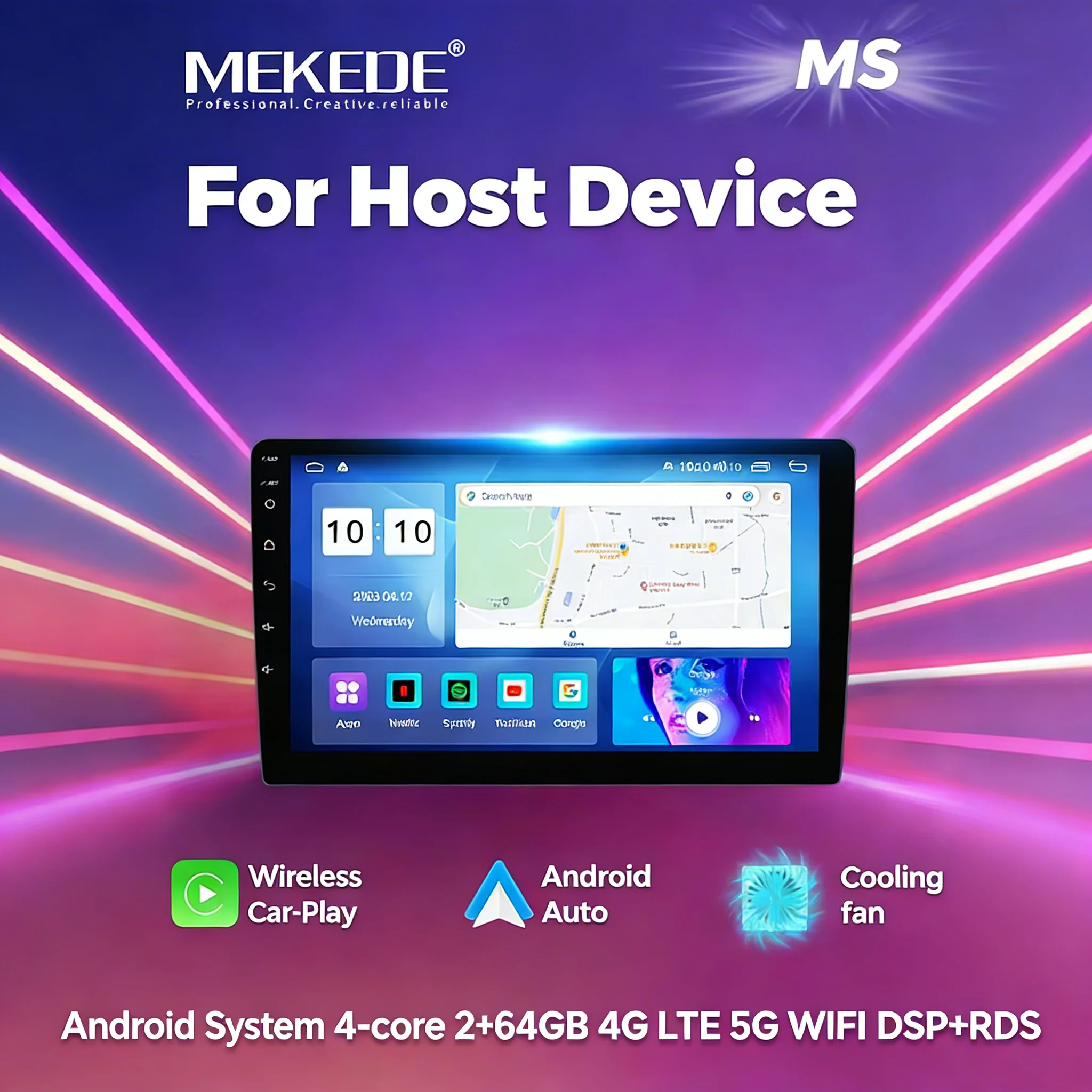 MEKEDE 7 9 10 pulgadas reproductor Multimedia de coche Universal estéreo Carplay Android Auto para Volkswagen Nissan Hyundai Kia Toyota Honda 1