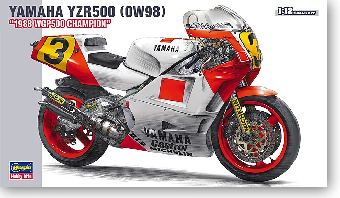 

Hasegawa assembled car model 1/12 scale Yamaha YZR500 1988 WGP500 winning car motorcycle static model kit 21503