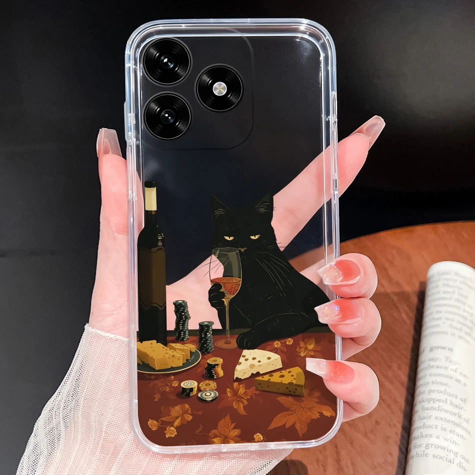 Lovely Animal Cartoon Soft Clear Silicone Phone Case - Lightweight and Durable Cover