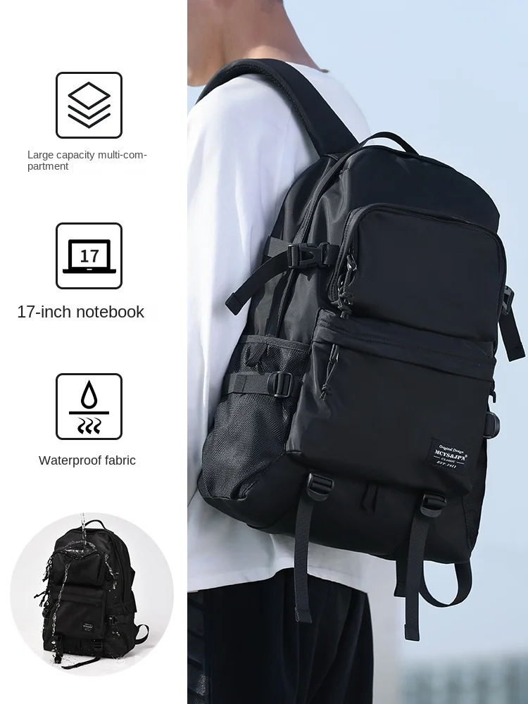 

Large Capacity Backpack Men's Short-Distance Travel Bag Lightweight Waterproof Backpack College Student Computer Bag Hiking